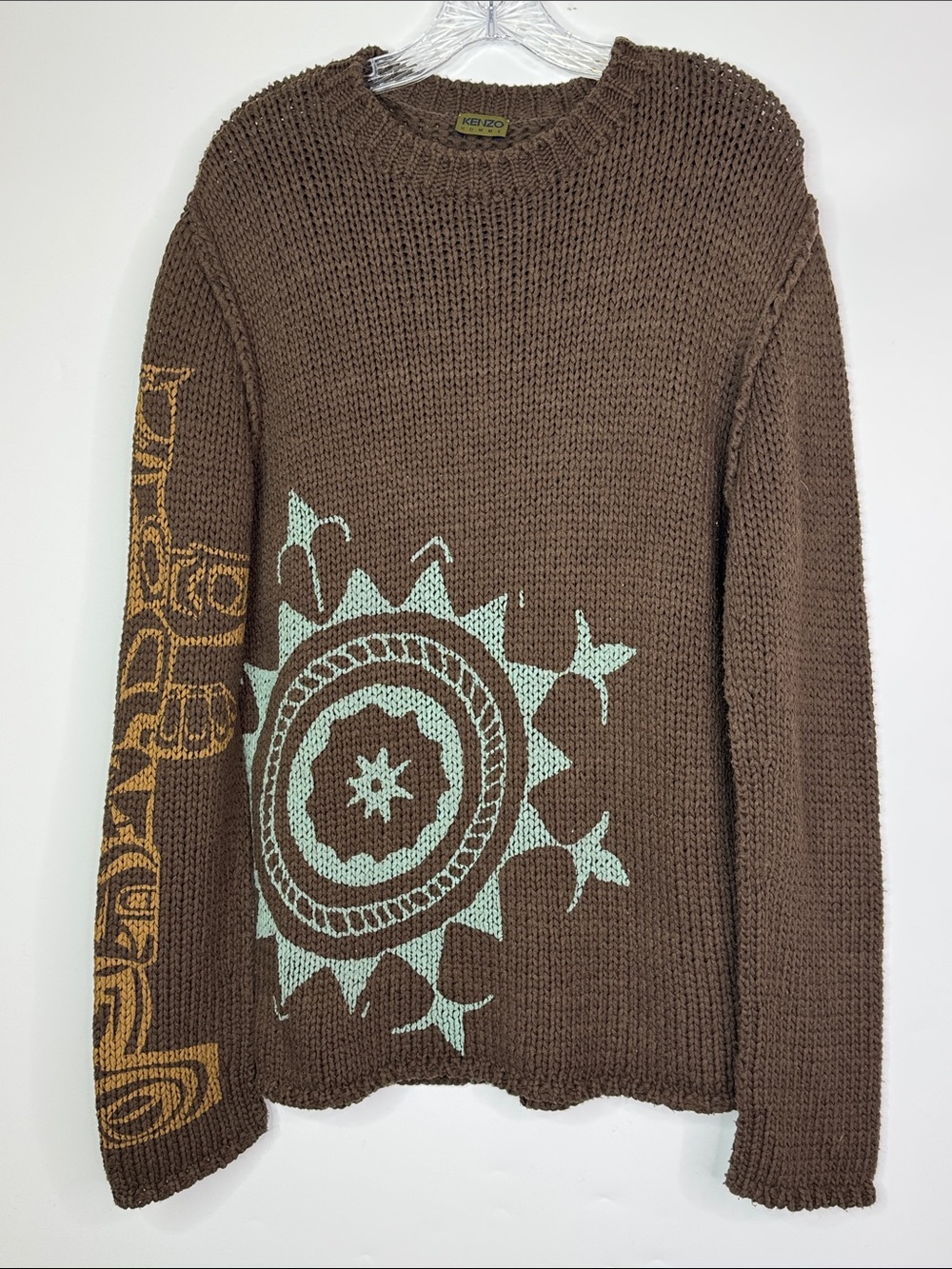 Vintage Kenzo Brown Knit Sweater Size Large
